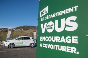 Inauguration du parking de covoiturage "Mermoz" à Mandelieu-La Napoule